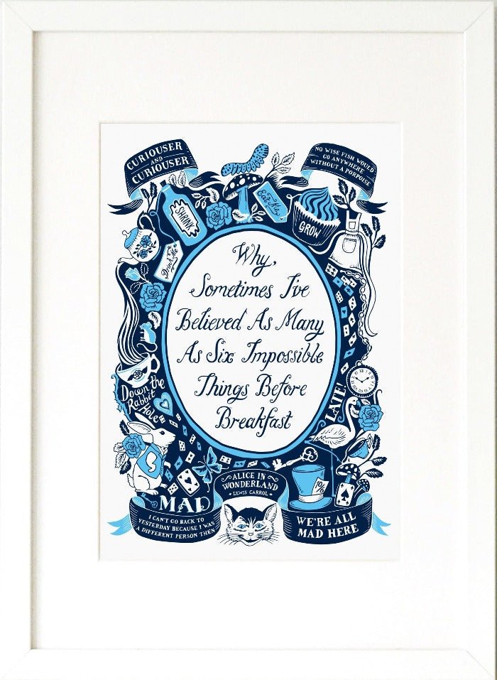 Alice In Wonderland, Famous Quotes Print - Lucy Loves This-