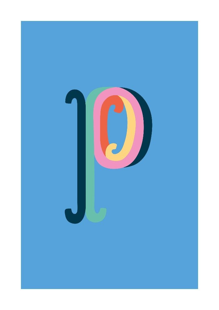 Letter P Alphabet Print - Lucy Loves This-Alphabet Prints