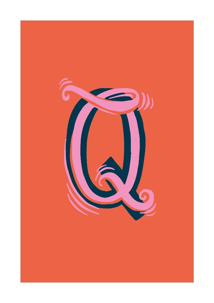 Letter Q Alphabet Print - Lucy Loves This-Alphabet Prints