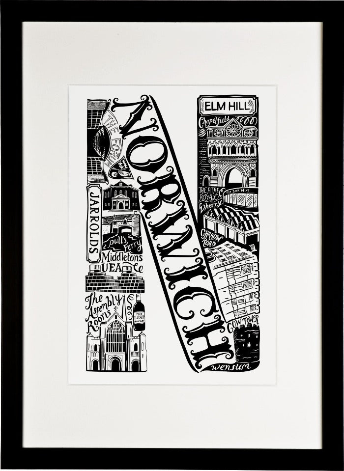 Norwich Print - Lucy Loves This-U.K City Prints