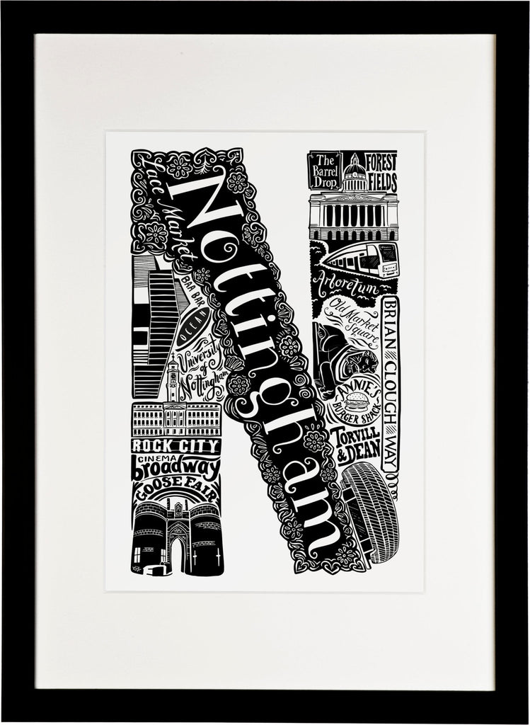 Nottingham Print - Lucy Loves This-U.K City Prints