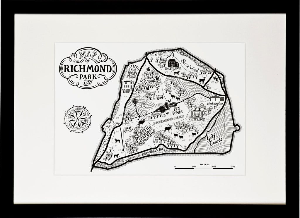 Richmond park Map Print - Lucy Loves This-