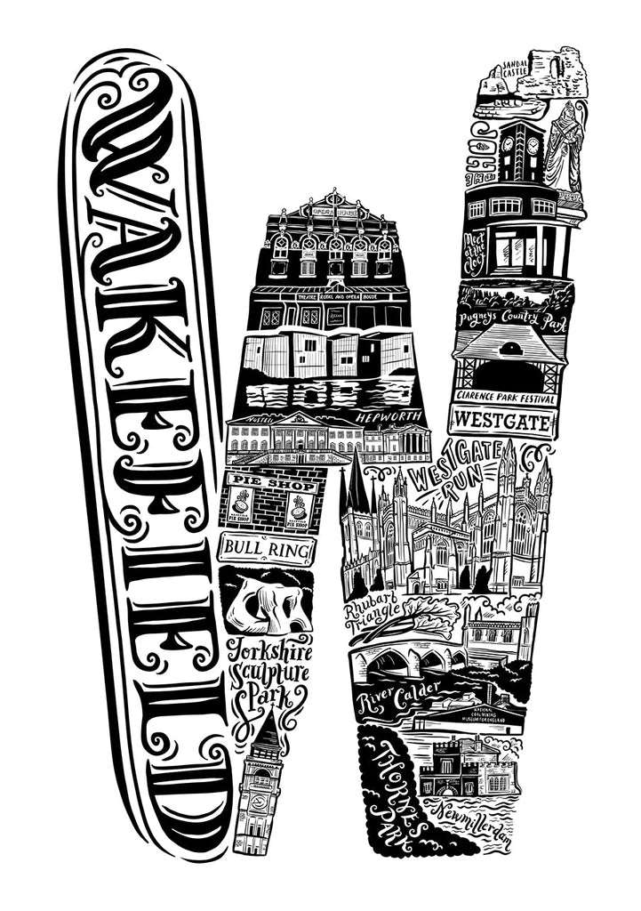 Wakefield Print - Lucy Loves This-U.K City Prints