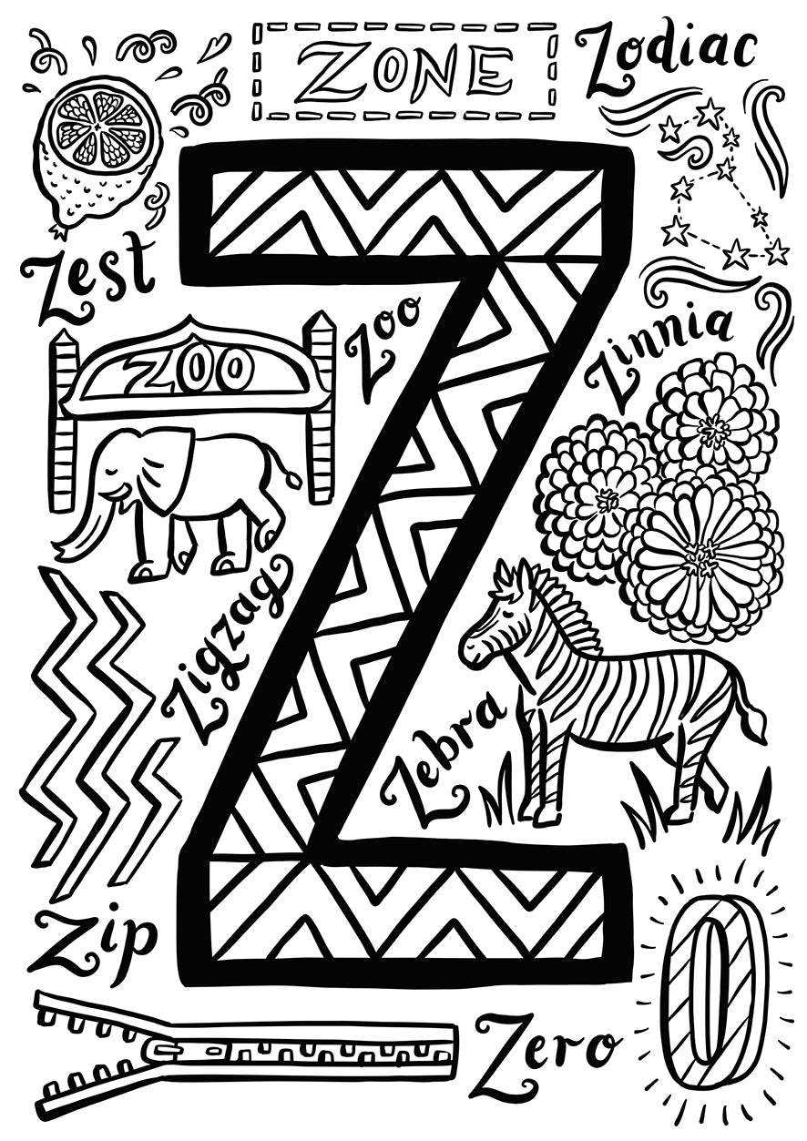 Z Colouring In Letter Z Colouring Poster - download – Lucy Loves This