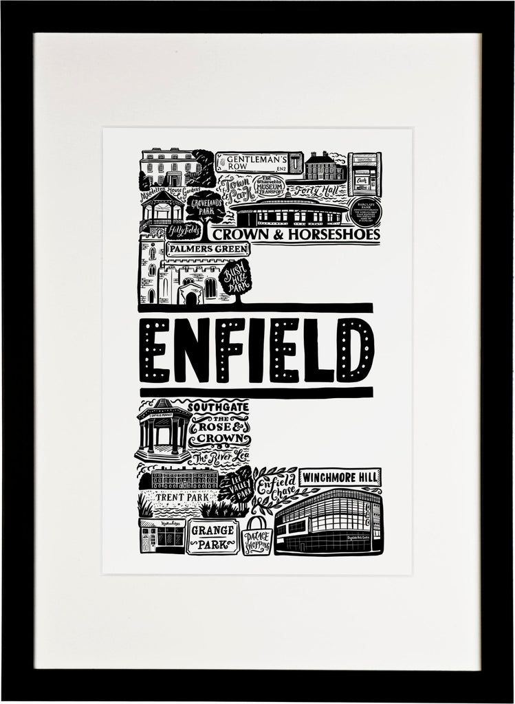 Enfield Print - Lucy Loves This - U.K City Prints