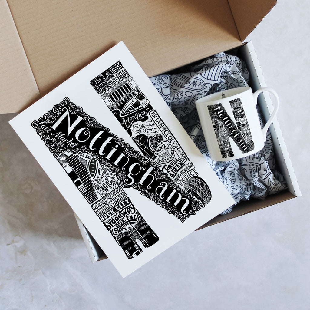 Gift Box - Location Letter print and matching mug - Lucy Loves This - Graduation Gifts