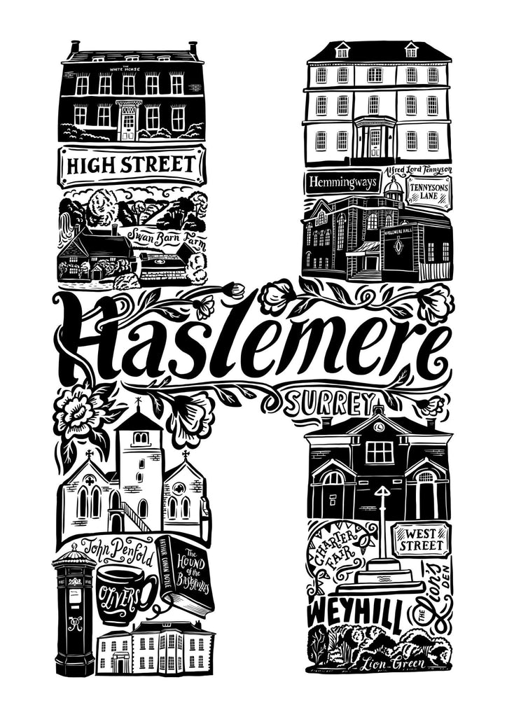 Haslemere Print - Lucy Loves This - U.K City Prints