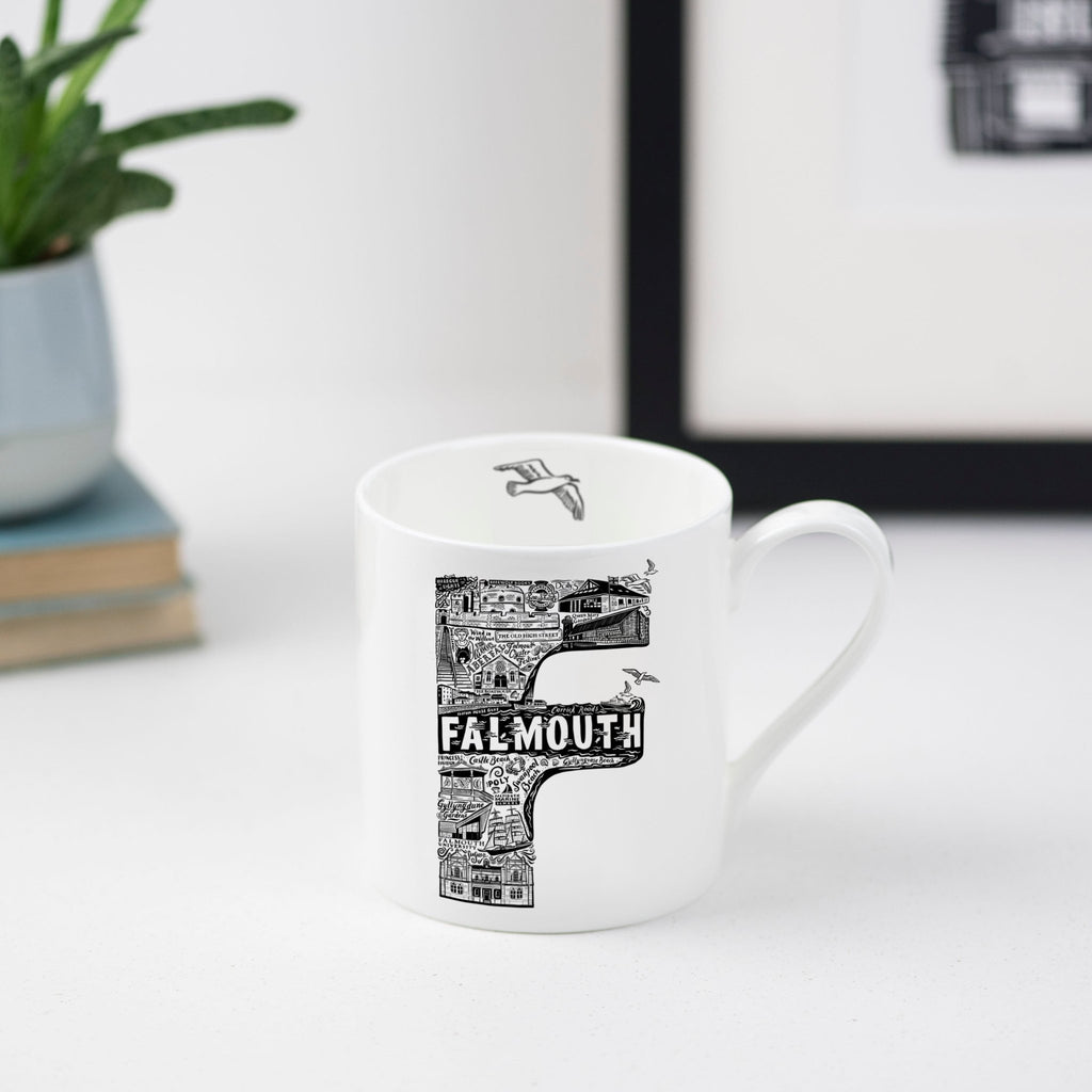 Location Letter Bone China Mug - Lucy Loves This - Location Letter Mugs And Coasters