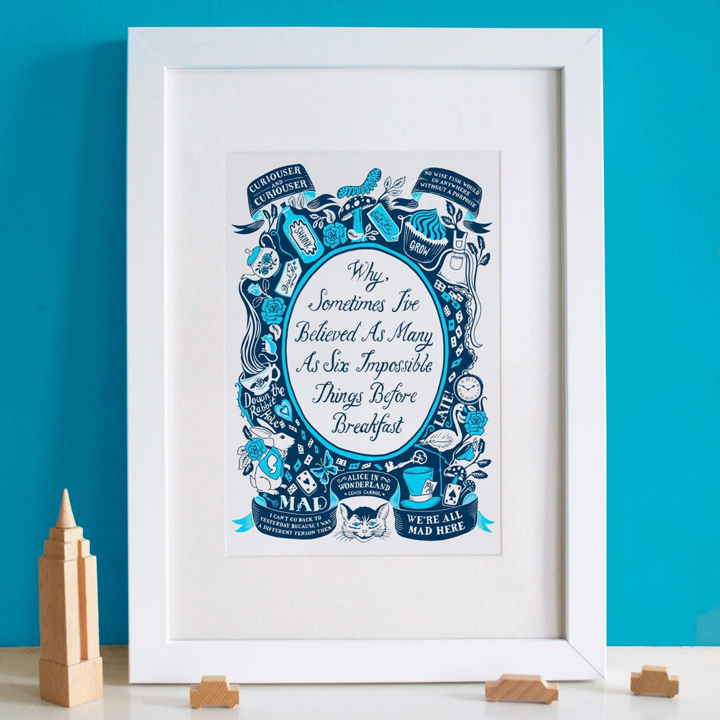 Alice In Wonderland, Famous Quotes Print - Lucy Loves This-