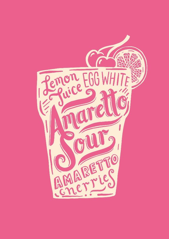 Amaretto Sour print - Lucy Loves This-Cocktail Prints