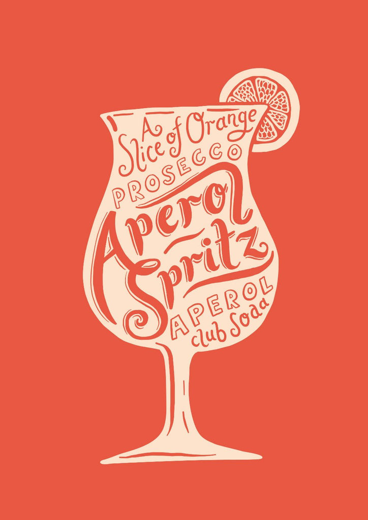 Aperol Spritz print - Lucy Loves This-Cocktail Prints