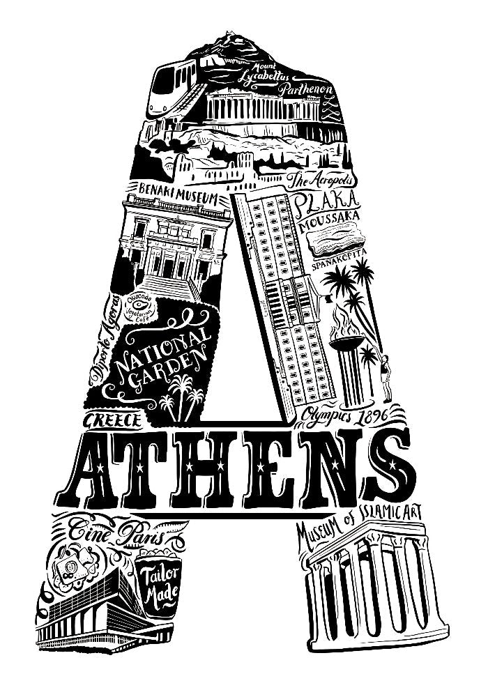 Athens Print - Lucy Loves This-European City Prints