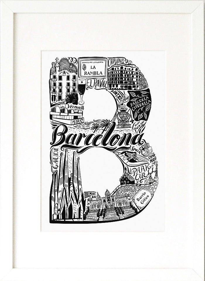 Barcelona Print - Lucy Loves This-European City Prints