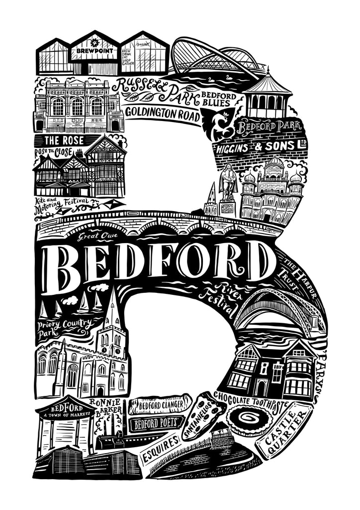 Bedford Print - Lucy Loves This-U.K City Prints