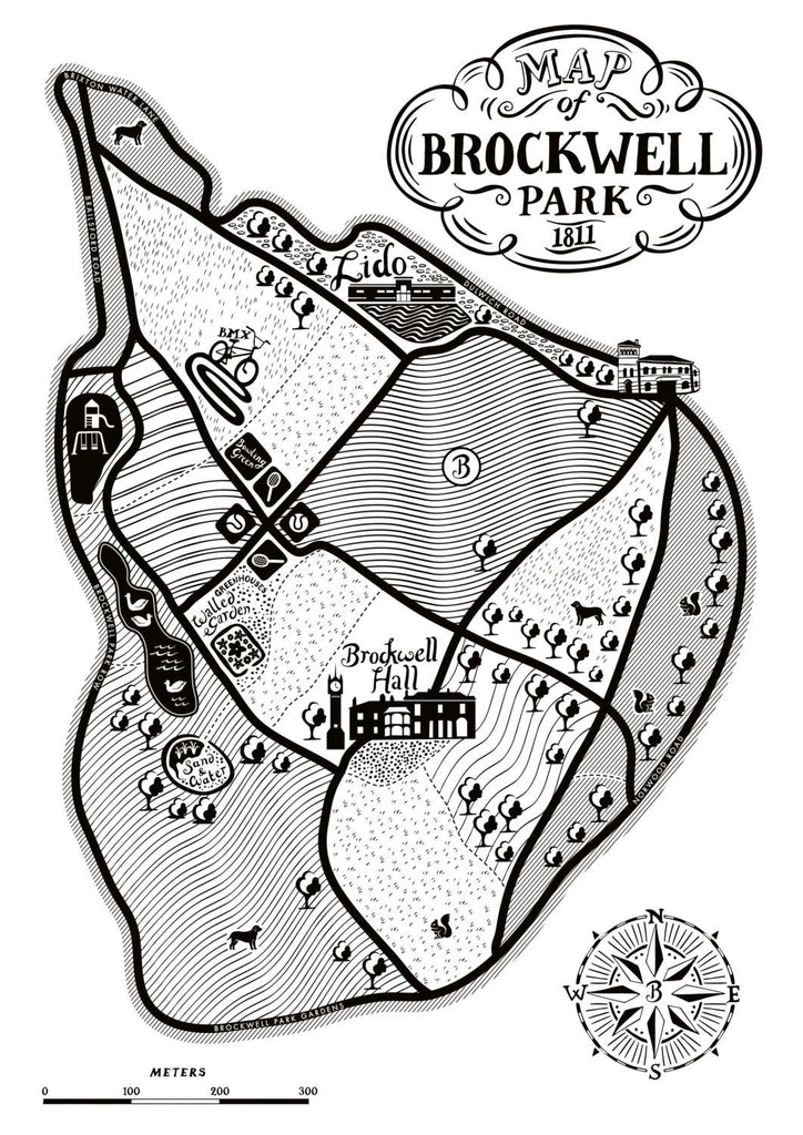 Brockwell Park Map Print - Lucy Loves This-