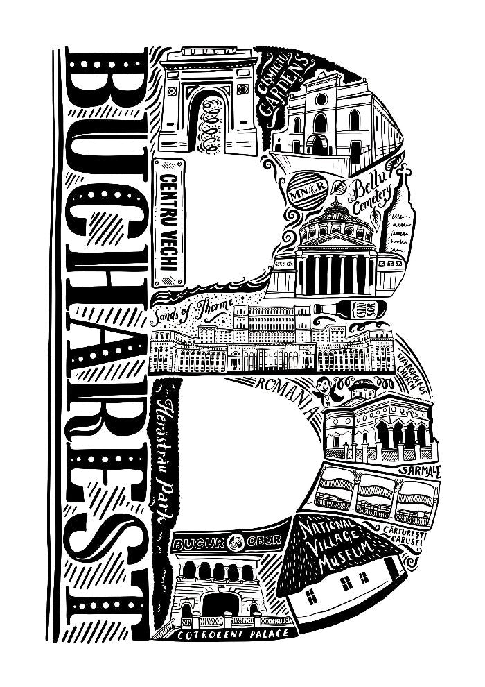Bucharest Print - Lucy Loves This-European City Prints