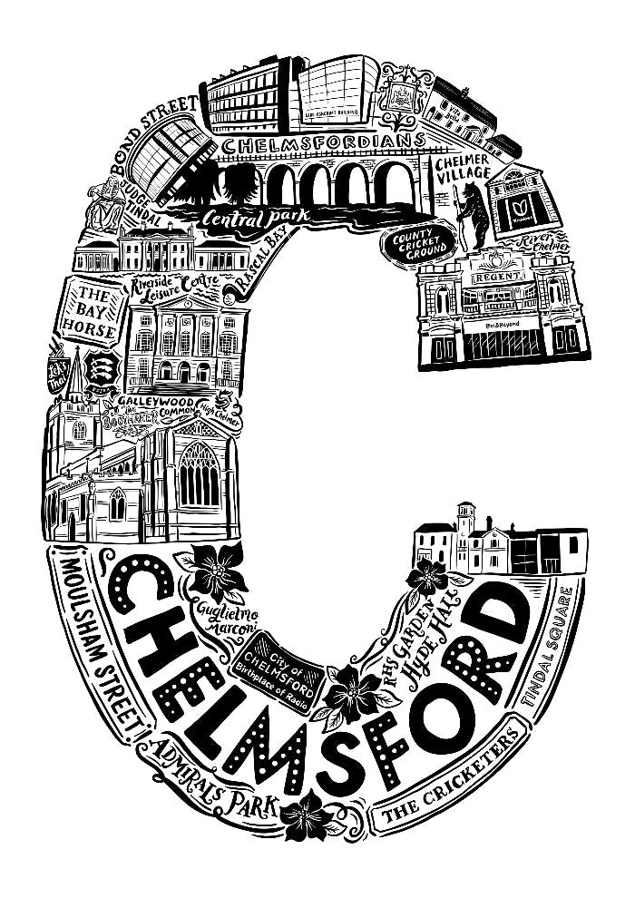 Chelmsford Print - Lucy Loves This-U.K City Prints