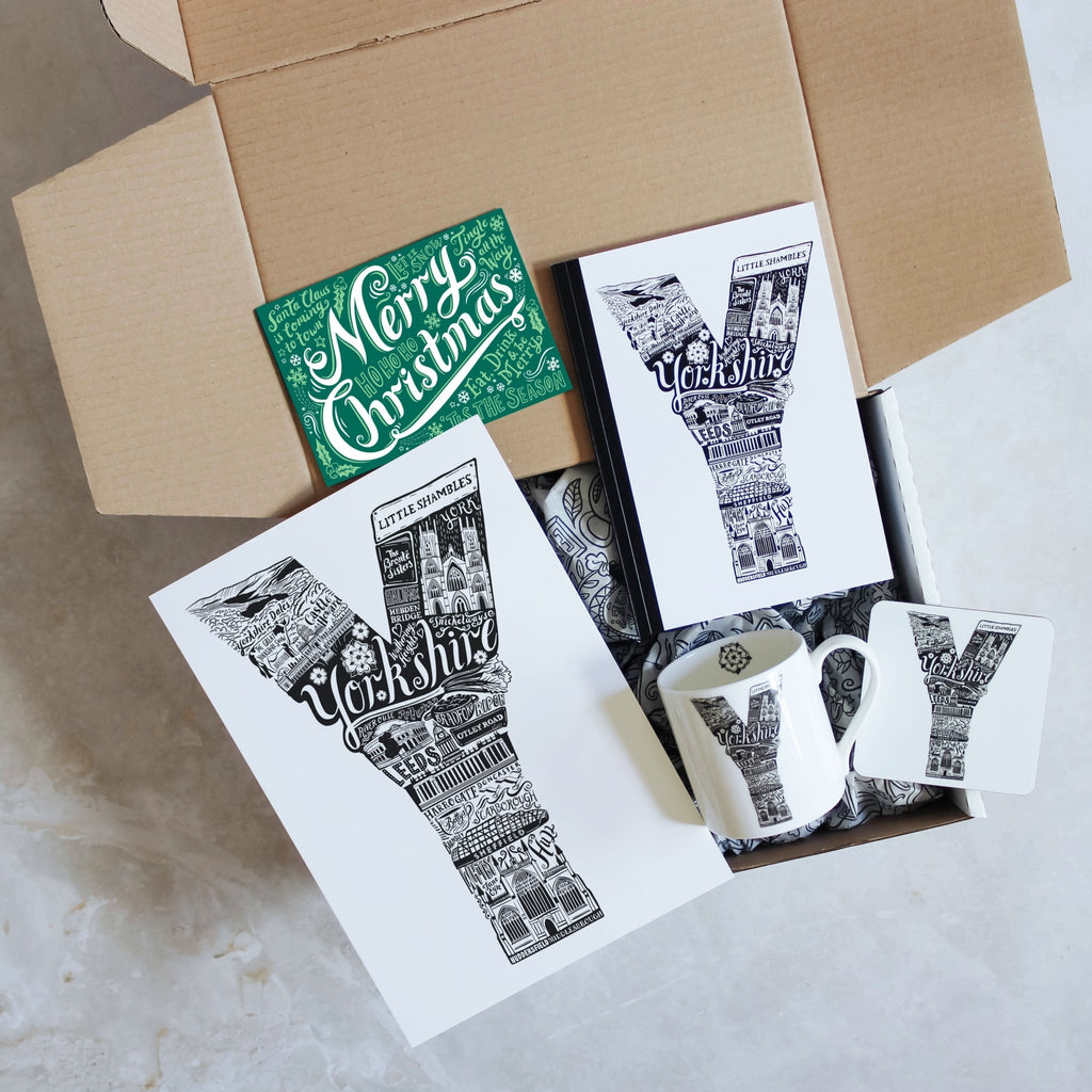 Christmas Gift Box - Location Letter print, mug, notebook and coaster - Lucy Loves This-Graduation Gifts