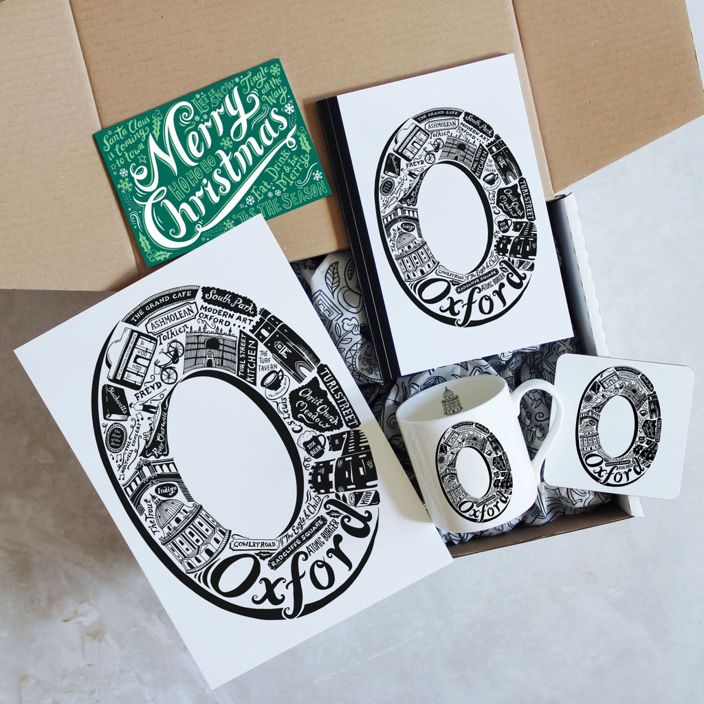 Christmas Gift Box - Location Letter print, mug, notebook and coaster - Lucy Loves This-Graduation Gifts