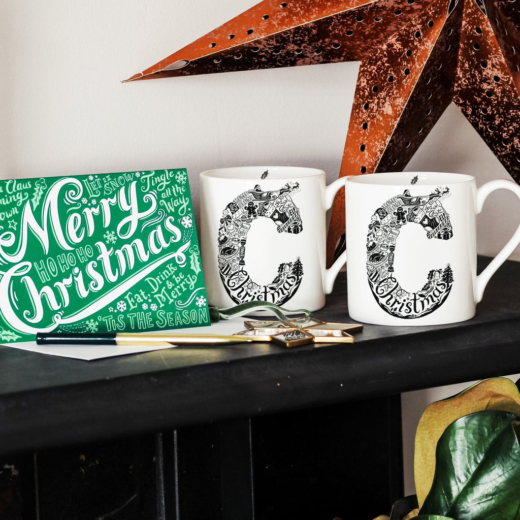 Christmas Mug - PREORDER for delivery w/c 11th December - Lucy Loves This-Location Letter Mugs And Coasters