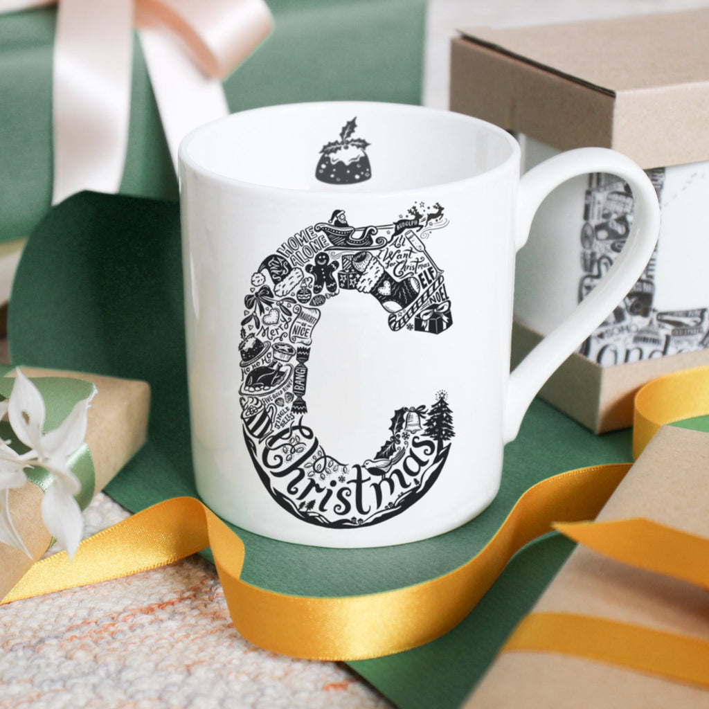 Christmas Mug - PREORDER for delivery w/c 11th December - Lucy Loves This-Location Letter Mugs And Coasters