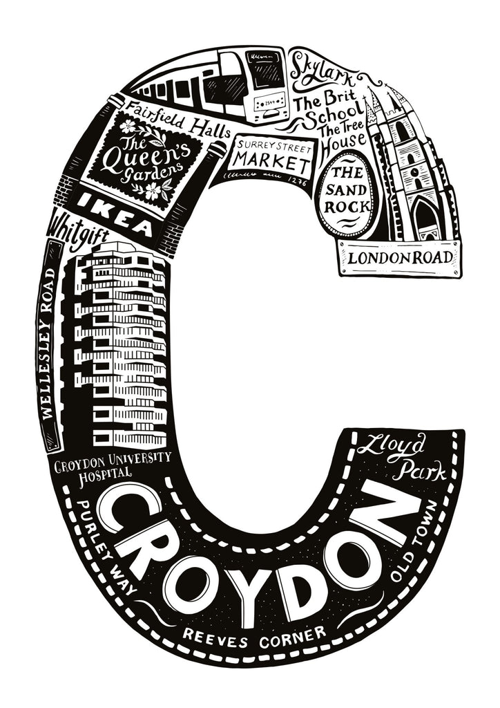 Croydon print - Lucy Loves This-U.K City Prints
