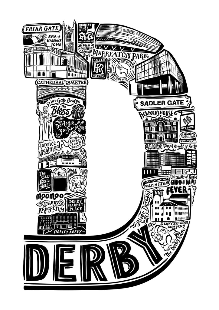 Derby Print - Lucy Loves This-U.K City Prints