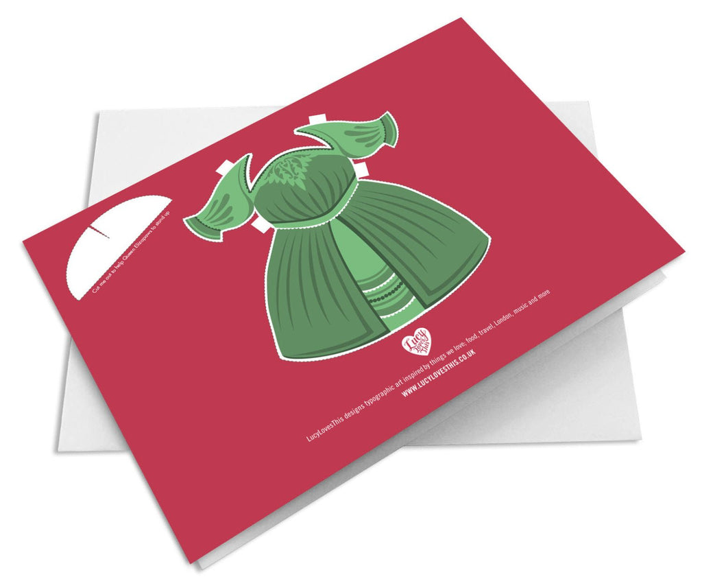Dress Up Queen Elizabeth Card - Lucy Loves This-