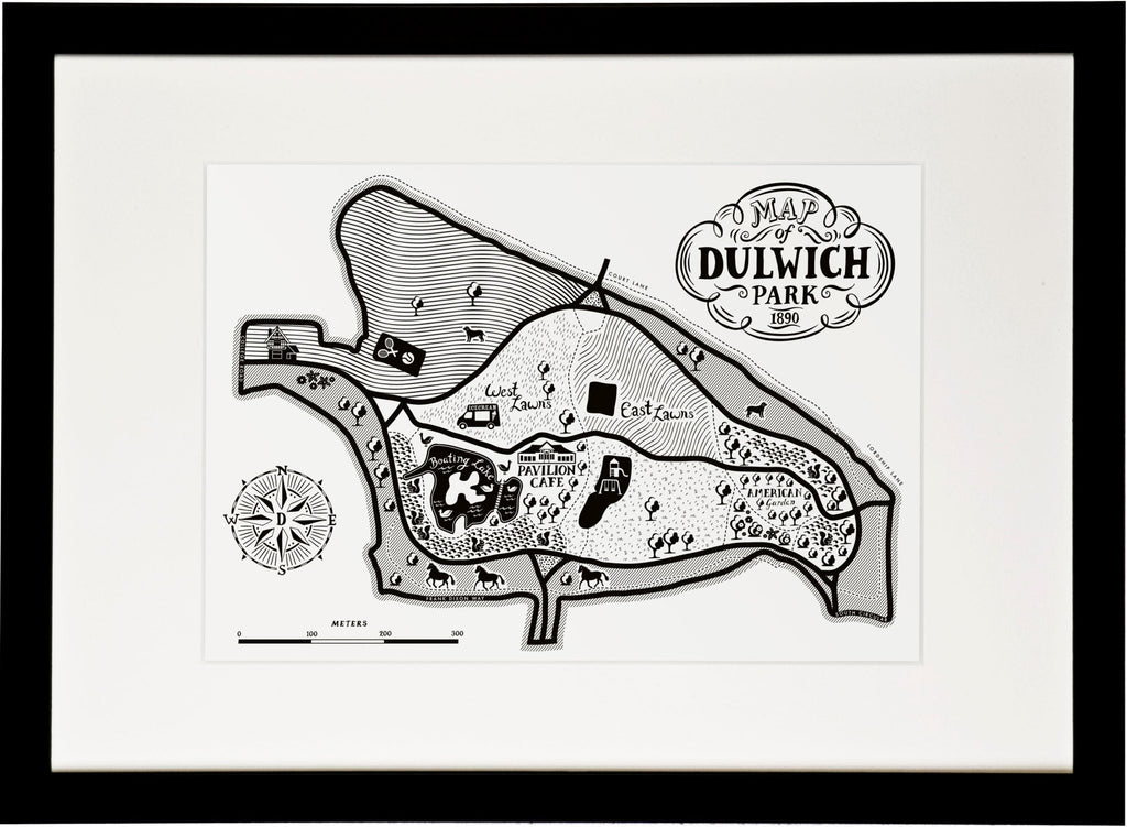 Dulwich Park Map Print - Lucy Loves This-