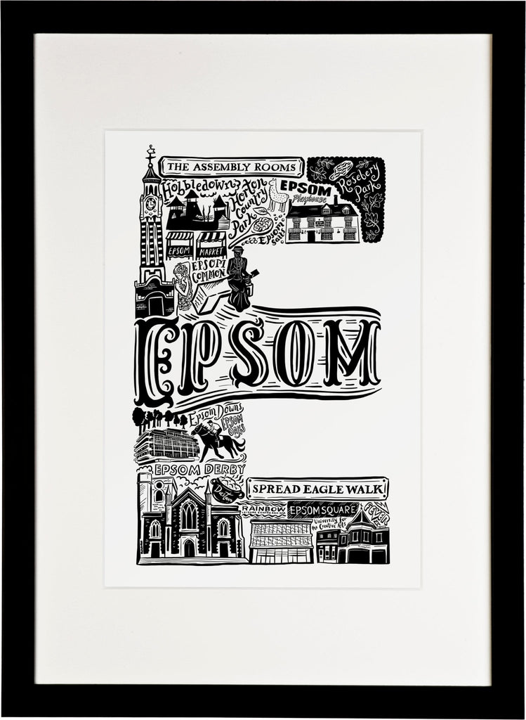 Epsom Print - Lucy Loves This-U.K City Prints