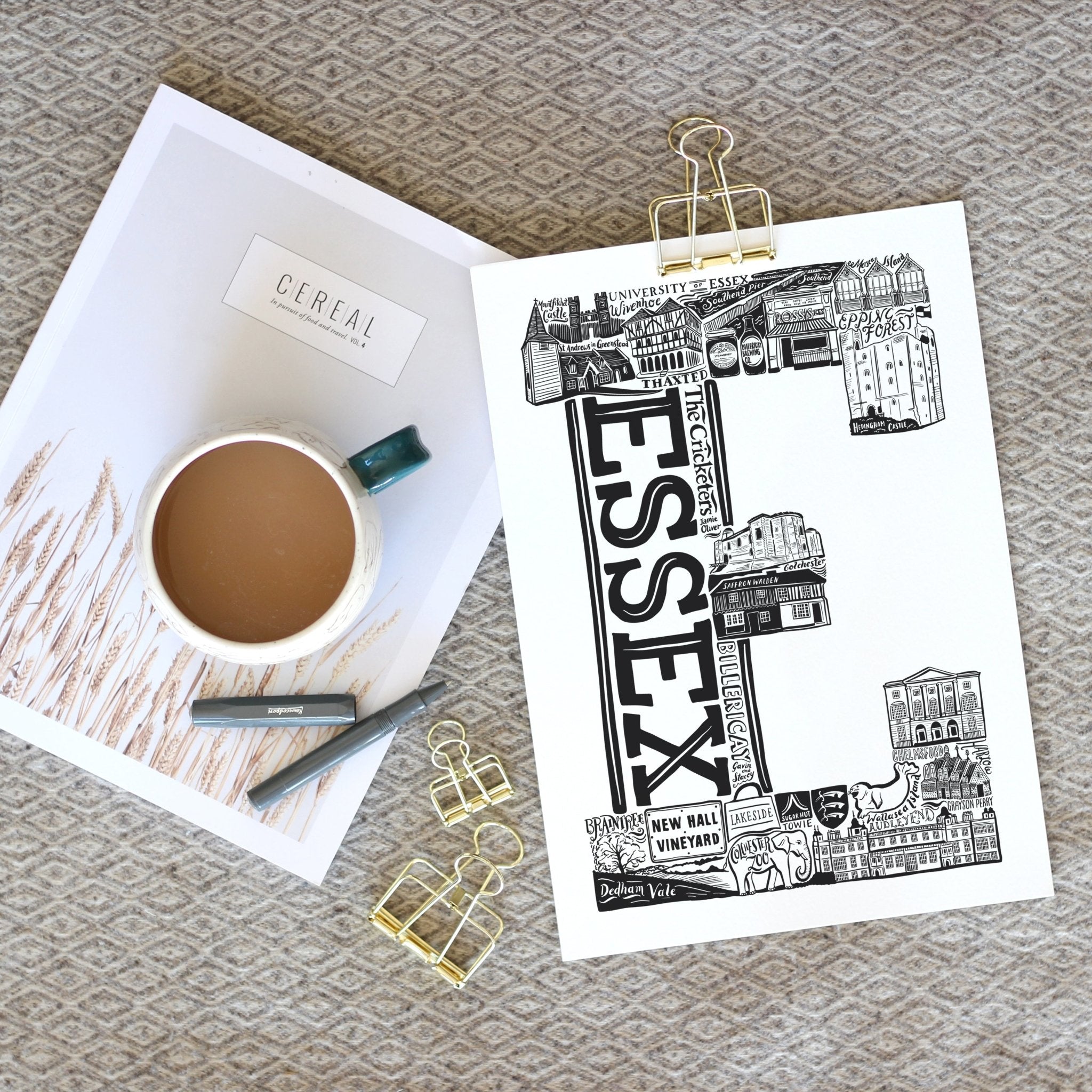 Essex Print - Essex Gift- Monochrome Wall Art – Lucy Loves This