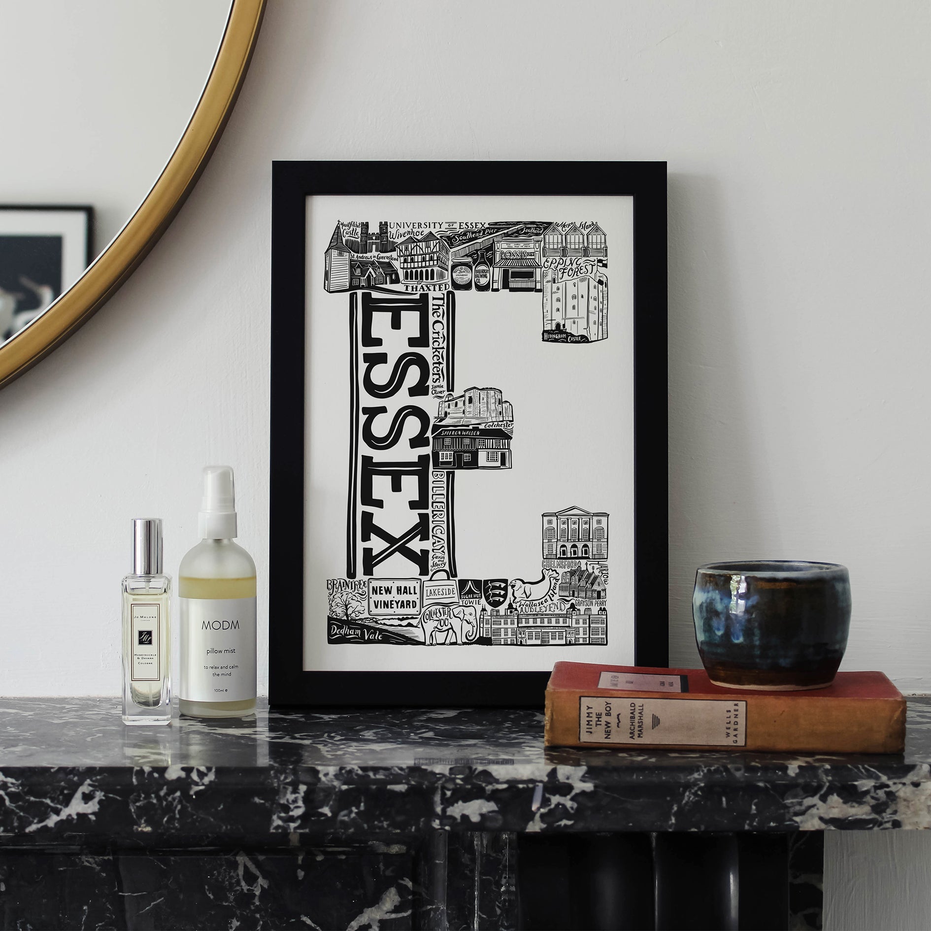 Essex Print - Essex Gift- Monochrome Wall Art – Lucy Loves This
