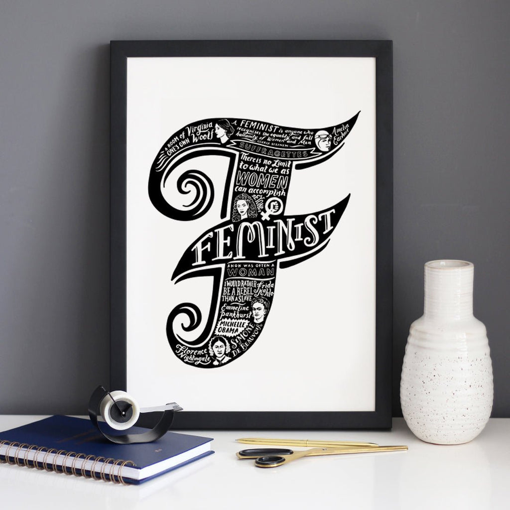 F is for Feminist print - Lucy Loves This-