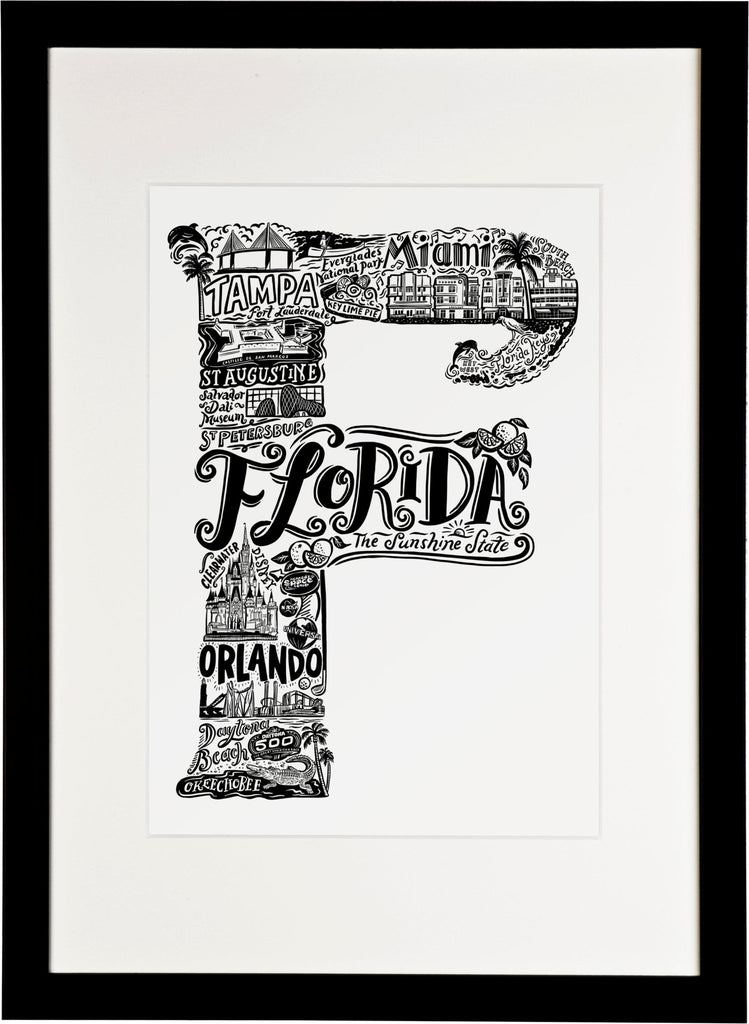 Florida Print - Lucy Loves This-U.K City Prints