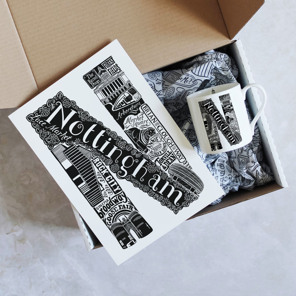 Gift Box - Location Letter print and matching mug - Lucy Loves This-Graduation Gifts