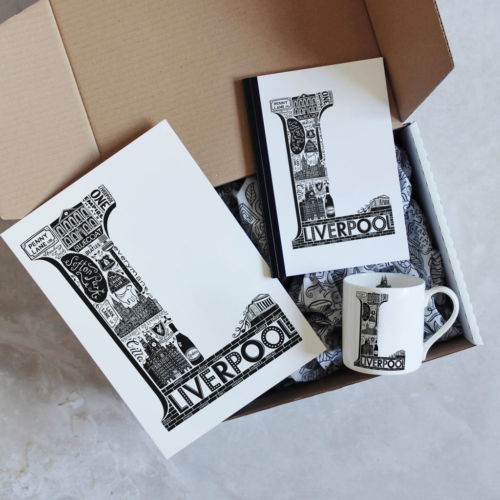 Gift Box - Location Letter print, notebook and mug - Lucy Loves This-Graduation Gifts