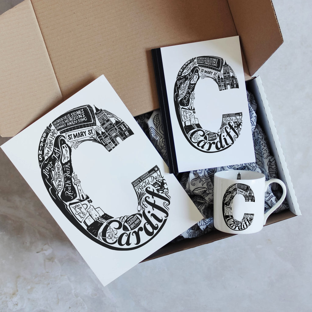Gift Box - Location Letter print, notebook and mug - Lucy Loves This-Graduation Gifts