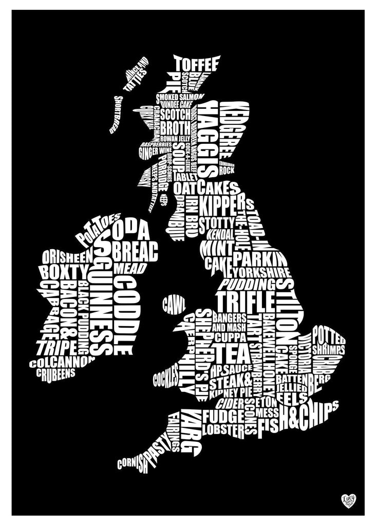 Great Britain and Ireland Gastro Map - Lucy Loves This-