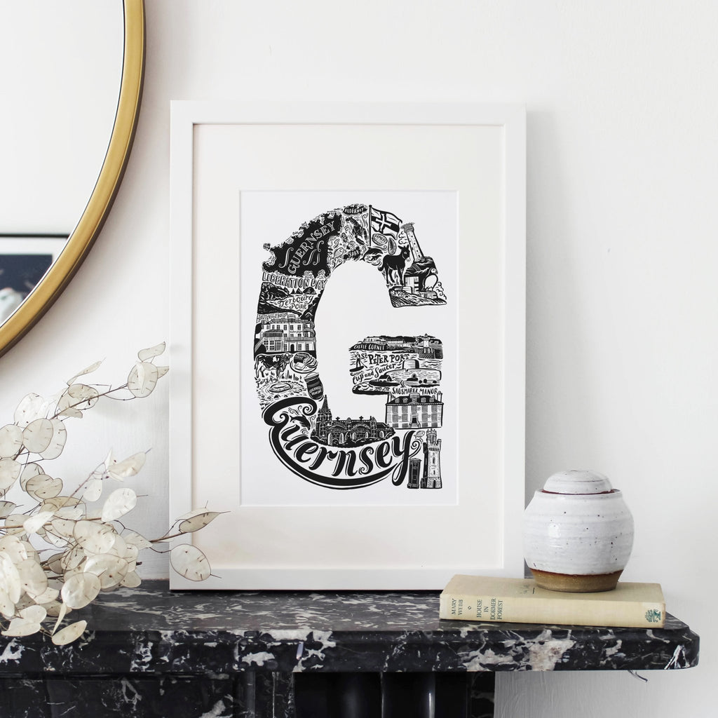 Guernsey Print - Lucy Loves This-U.K City Prints