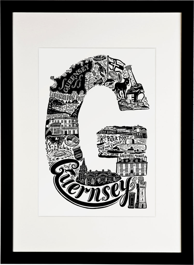 Guernsey Print - Lucy Loves This-U.K City Prints