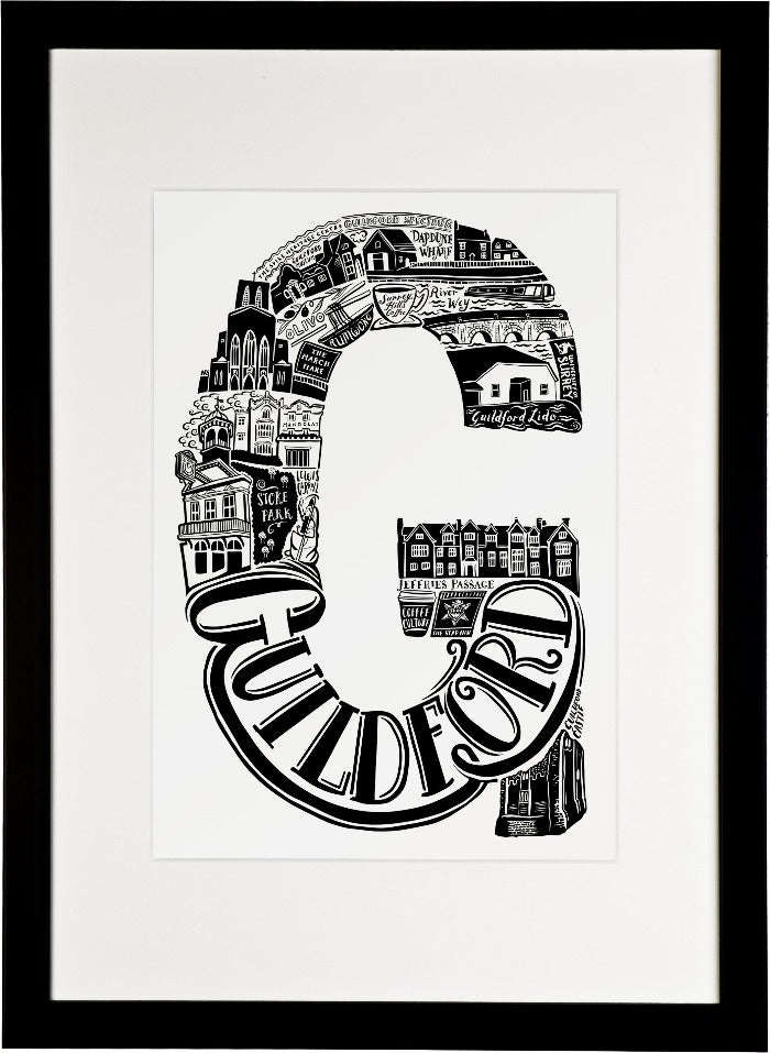 Guildford Print - Lucy Loves This-U.K City Prints