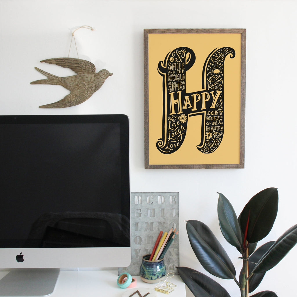 H is for Happy Print - Lucy Loves This-