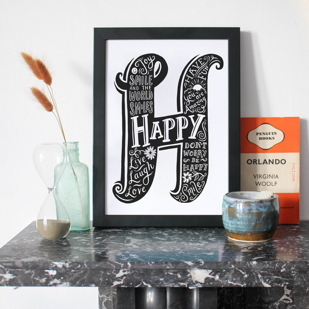 H is for Happy Print - Lucy Loves This-