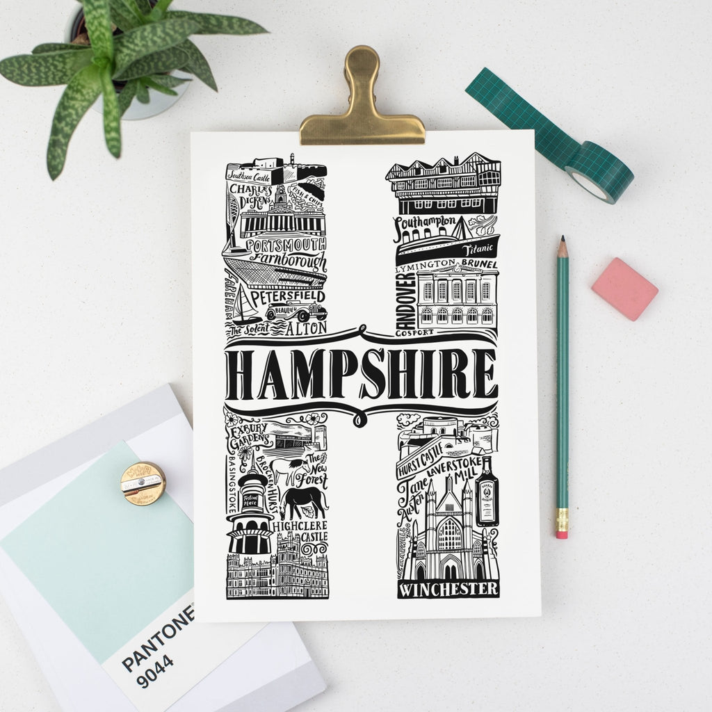 Hampshire Print - Lucy Loves This-U.K City Prints