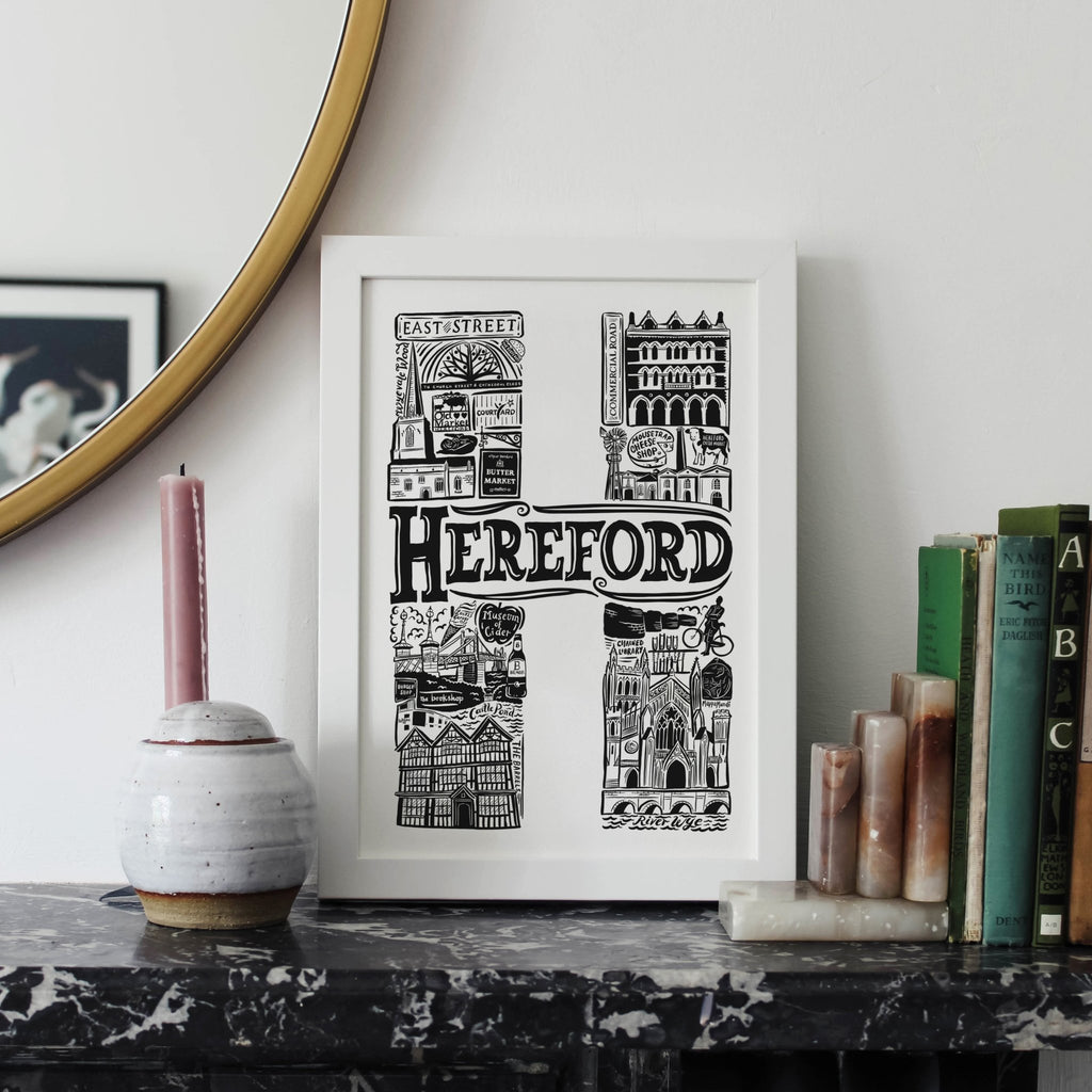 Hereford Print - Lucy Loves This-U.K City Prints