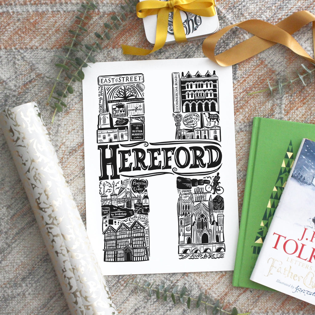 Hereford Print - Lucy Loves This-U.K City Prints