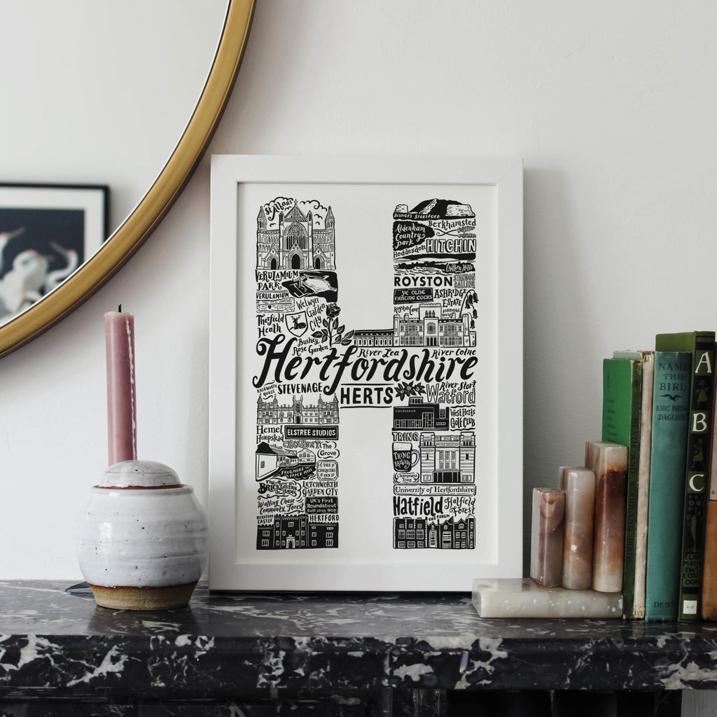 Hertfordshire Print - Lucy Loves This-U.K City Prints
