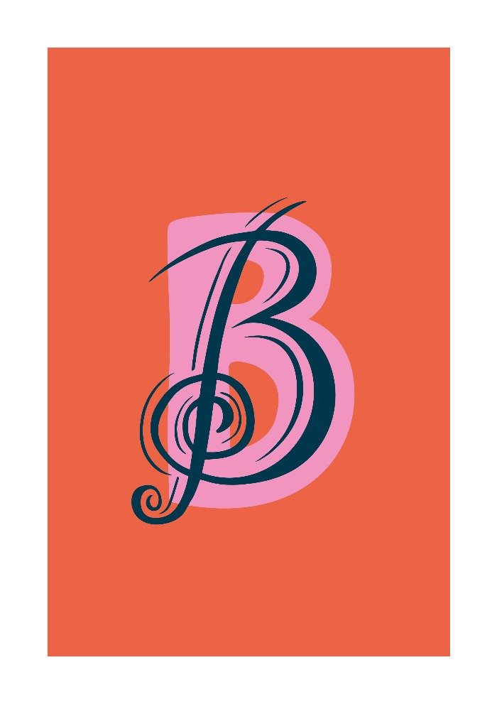 Letter B Alphabet Print - Lucy Loves This-Alphabet Prints