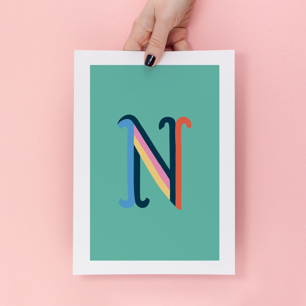 Letter N Alphabet Print - Lucy Loves This-Alphabet Prints