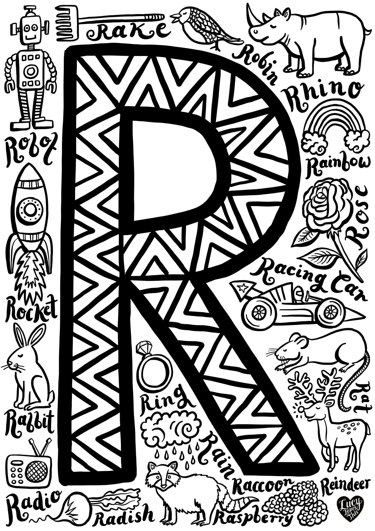 Coloring Letter R Letter R Worksheets For Preschool And Kindergarten